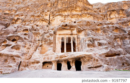 antique Nabatean Temple in Little Petra 9197797