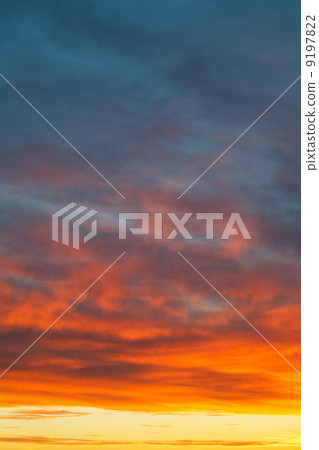 yellow sunrise clouds under blue morning sky yellow sunrise clouds under blue morning sky 9197822