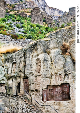 medieval geghard monastery in Armenia 9197830