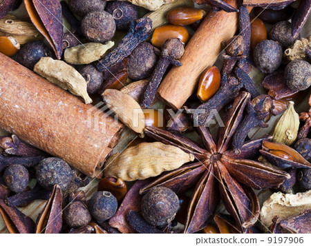 background from spices for mulled wine 9197906