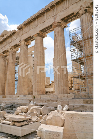 columns of Parthenon,Acropolis, Athens, columns of Parthenon,Acropolis, Athens, 9198145
