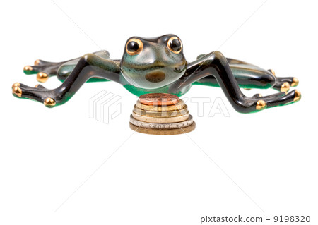 ceramic frog and coins 9198320