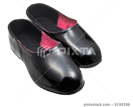 two black rubber galosh 9198386