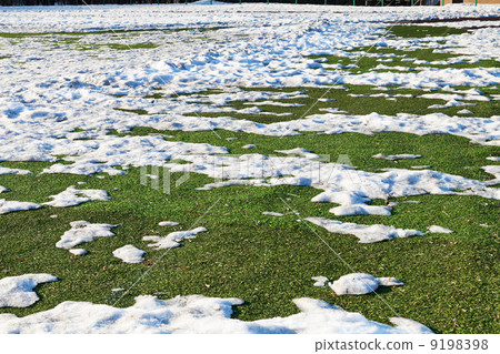 snow on outdoor soccer field snow on outdoor soccer field 9198398
