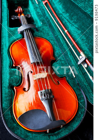 fiddle with bow in green velvet case fiddle with bow in green velvet case 9198473