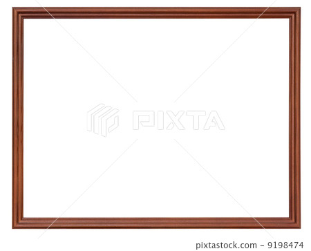 narrow dark brown wooden picture frame 9198474