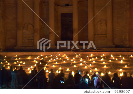 The Treasury at Petra at night, Jordan 9198607