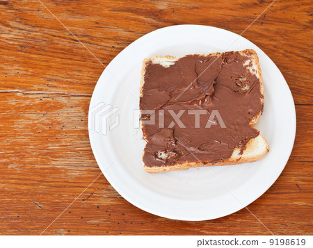 sweet sandwich - toast with chocolate spread 9198619