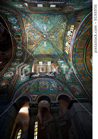 green Ceiling Mosaic in Basilica San Vitale in Ravenna green Ceiling Mosaic in Basilica San Vitale in Ravenna 9198956