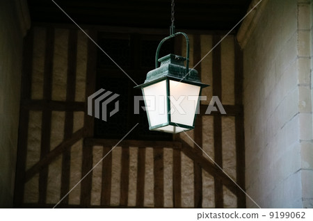 lantern in medieval castle hall 9199062