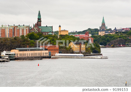 view on city, Danvikshem, Sofia Church in Stockholm view on city, Danvikshem, Sofia Church in Stockholm 9199153