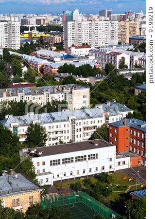 above view of residential block in Moscow above view of residential block in Moscow 9199219