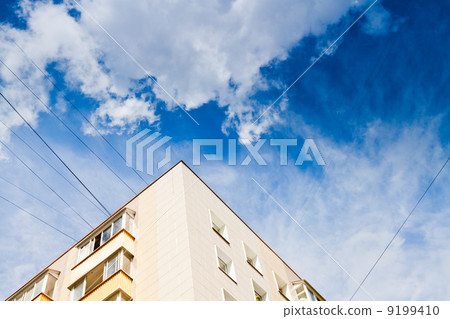 new urban house under dark blue sky new urban house under dark blue sky 9199410