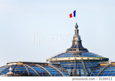 french flag on Great Palace in Paris french flag on Great Palace in Paris 9199411