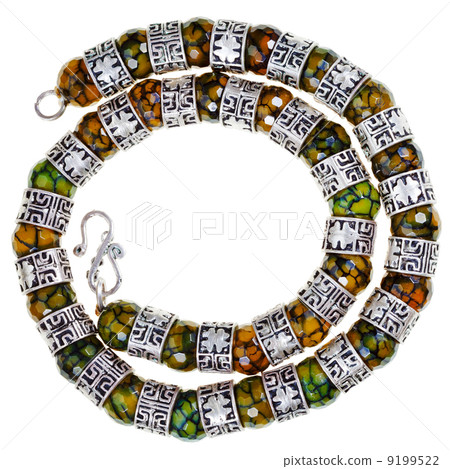 arabic silver and jade necklace 9199522