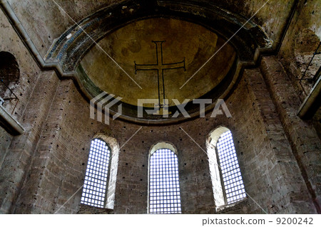 ancient cross on ceiling of Santa Irine church 9200242