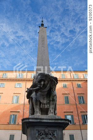 obelisk by Bernini on piazza in Rome, Italy obelisk by Bernini on piazza in Rome, Italy 9200373