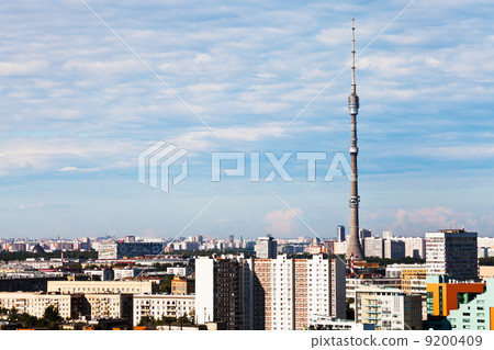panorama of Moscow with TV tower 9200409