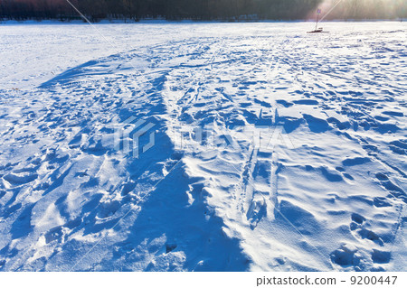 blocks of ice in cold winter day 9200447