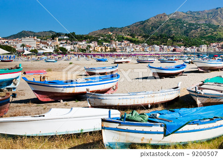 old boats on beach, Sicily 9200507