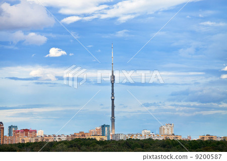 blue autumn sky with clouds under district 9200587