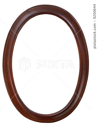 dark brown oval wooden picture frame 9200644