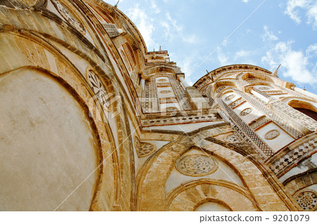 ancient wall of norman style Duomo di Monreale, Sicily 9201079