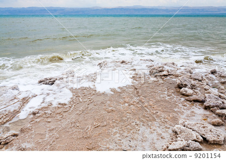 crystalline salt on beach of Dead Sea crystalline salt on beach of Dead Sea 9201154