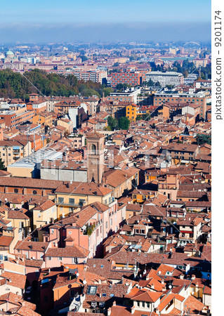 view on old town from Asinelli tower in Bologna 9201174