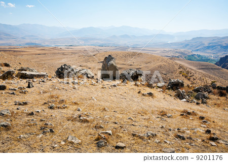 landscape with megalithic monument in Armenia landscape with megalithic monument in Armenia 9201176