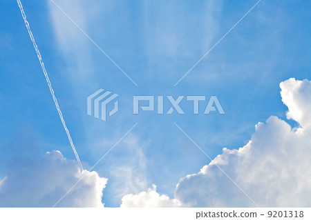 white clouds in blue sky in summer day 9201318