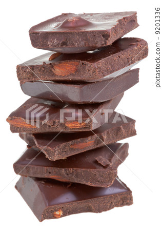 pieces of chocolate with nuts pieces of chocolate with nuts 9201336