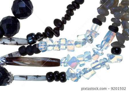 strings of transparent and black stone and bone bugles strings of transparent and black stone and bone bugles 9201502