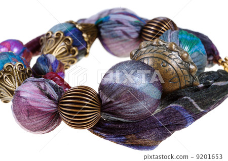 silk necklace with bronze decoration silk necklace with bronze decoration 9201653
