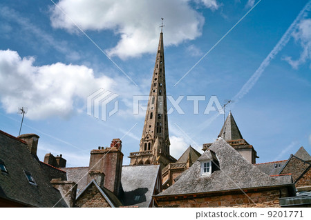 roots of medieval town with blue sky 9201771