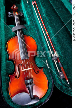violin with bow in green velvet case violin with bow in green velvet case 9201921