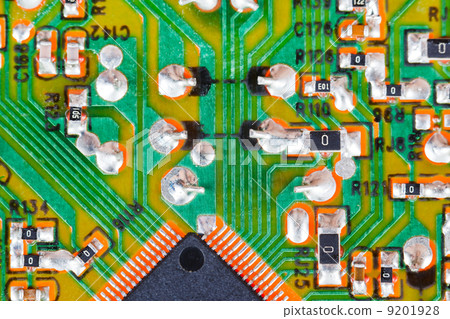 microprocessor circuit board macro shot 9201928
