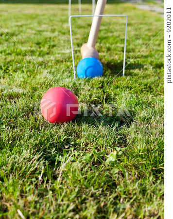 game of croquet on green lawn game of croquet on green lawn 9202011