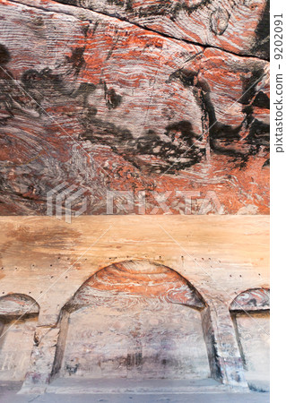 niches in ancient Urn Tomb hall in Petra niches in ancient Urn Tomb hall in Petra 9202091