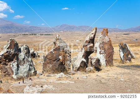 megalithic standing stone Zorats Karer in Armenia megalithic standing stone Zorats Karer in Armenia 9202255