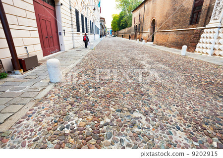 antique via degli Angeli at autumn day in Ferrara 9202915