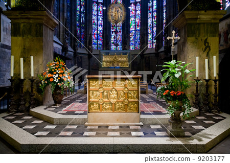 Pala d'Oro - fragment of gold altar in Aachen cathedral in Germany 9203177