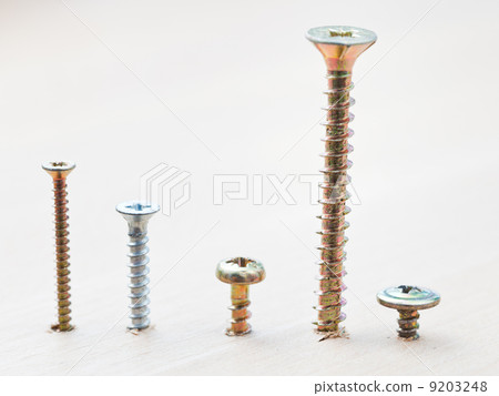 range of screws wrapped in wooden plank range of screws wrapped in wooden plank 9203248