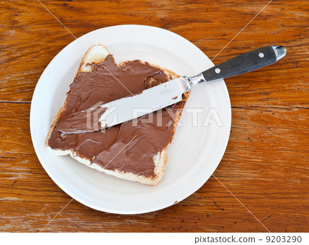 sweet sandwich - toast with chocolate spread 9203290