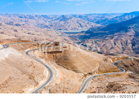 mountain serpentine road, Jordan 9203557