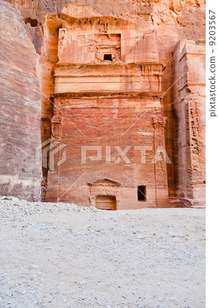 Nabatean tomb in the Siq, Petra 9203567