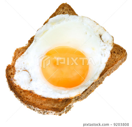 sandwich from fried egg and toasted rye bread 9203808