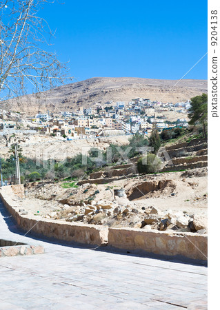 view on town town Wadi Musa from Petra 9204138