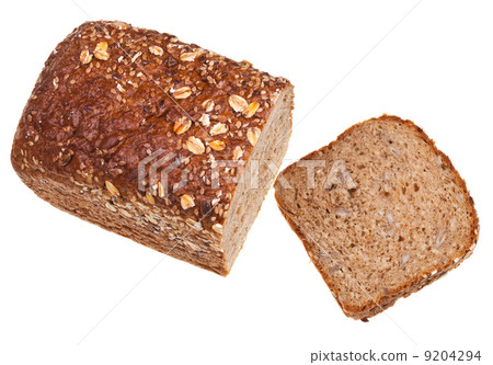 top view of grain bread loaf 9204294