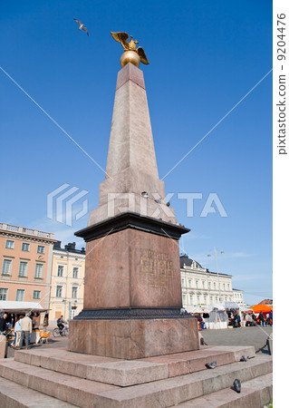 granitic obelisk of Empress Alexandra on Market square in Helsinki 9204476